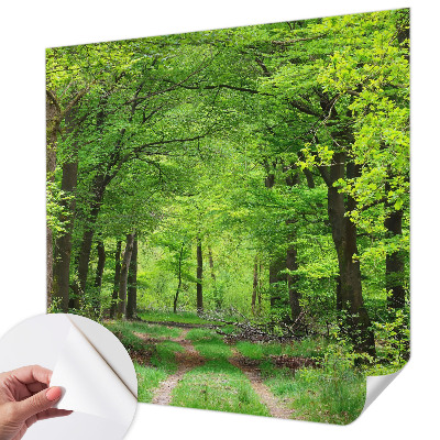 Fotobehang kinderkamer met een bospad-motief