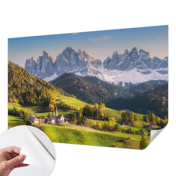 Fotobehang voor de kinderkamer met een berglandschap als motief