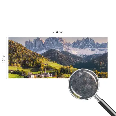 Fotobehang voor de kinderkamer met een berglandschap als motief