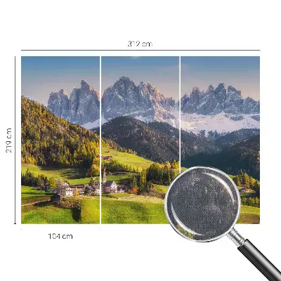 Fotobehang voor de kinderkamer met een berglandschap als motief