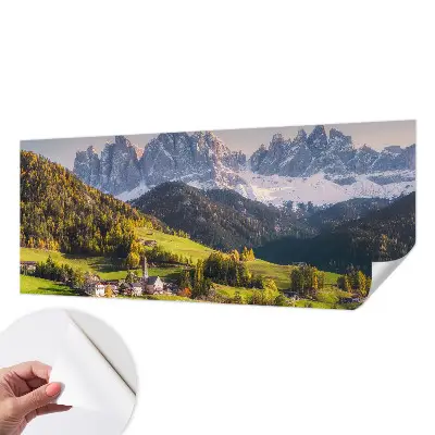 Fotobehang voor de kinderkamer met een berglandschap als motief