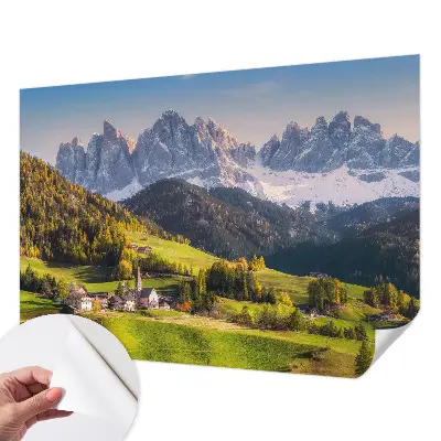 Fotobehang voor de kinderkamer met een berglandschap als motief