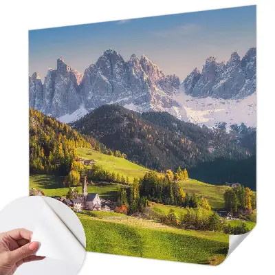 Fotobehang voor de kinderkamer met een berglandschap als motief