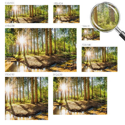 Fotobehang babykamer met een sprookjesachtig boslandschap