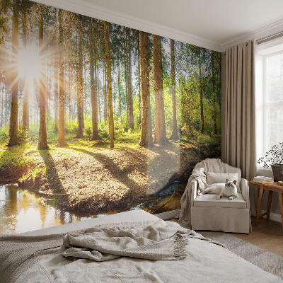 Fotobehang babykamer Idylle in het bos
