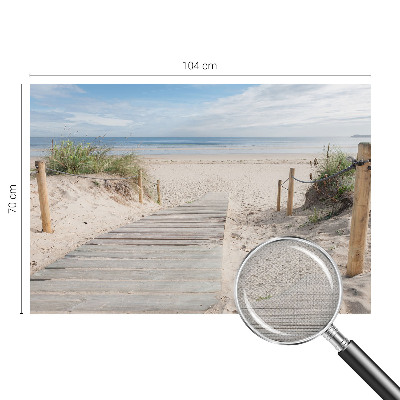 Foto behang voor de keuken Houten loopbrug