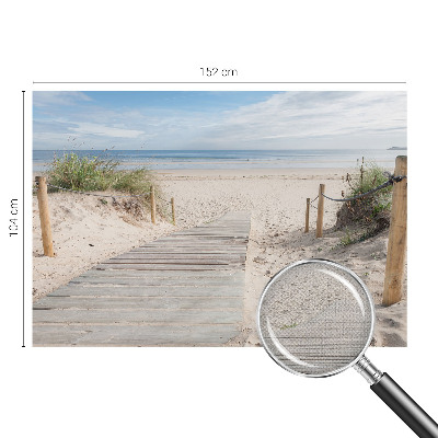 Foto behang voor de keuken Houten loopbrug