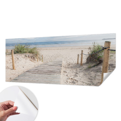 Foto behang voor de keuken Houten loopbrug