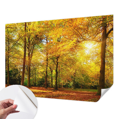 Zelfklevend fotobehang op maat Gouden bladeren