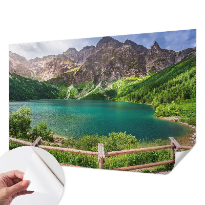 Fotobehang voor kinderkamer met een berglandschap als ontwerp