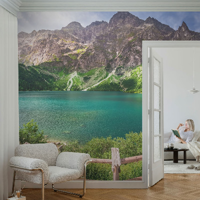 Fotobehang voor kinderkamer met een berglandschap als ontwerp