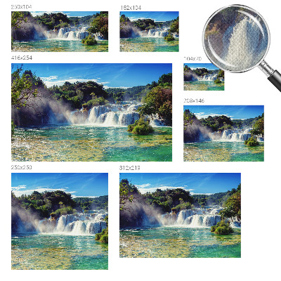 Zelfklevende behangsticker Watervallandschap