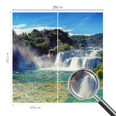 Zelfklevende behangsticker Watervallandschap