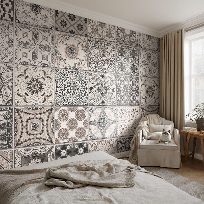 Fotobehang voor de kinderkamer Tegelpatronen