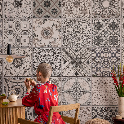 Fotobehang voor de kinderkamer Tegelpatronen