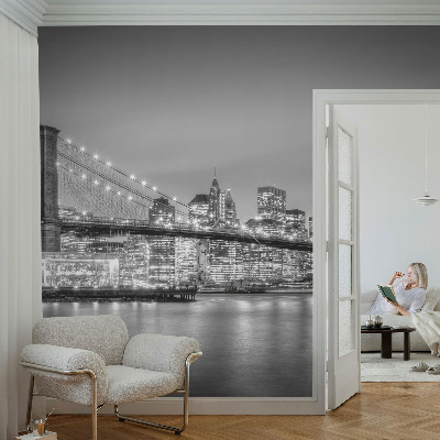 Foto behang voor de keuken met het motief van de metropoolbrug