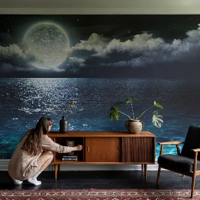 Zelfklevend fotobehang met het Nachtzee-motief