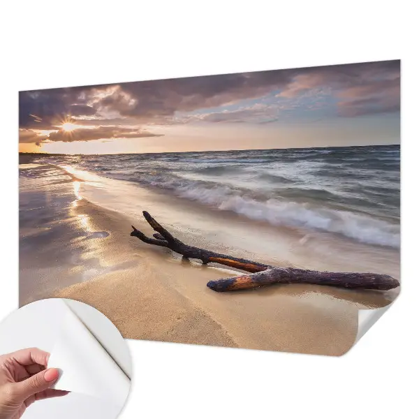 Zelfklevende behangsticker met motief van een westelijk strand