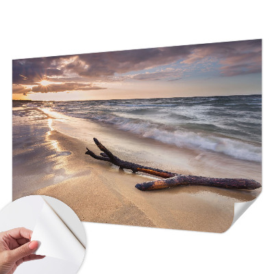 Zelfklevende behangsticker met motief van een westelijk strand