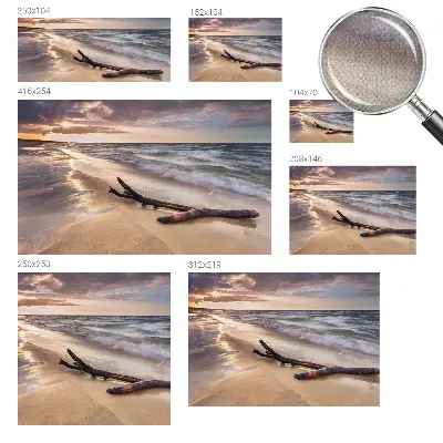 Zelfklevende behangsticker met motief van een westelijk strand