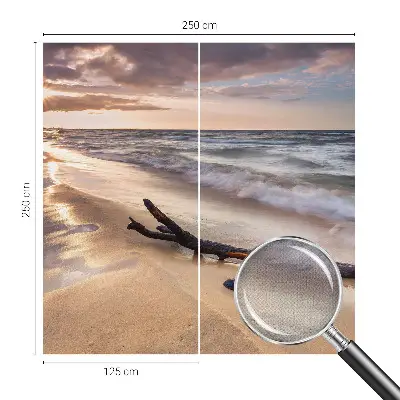 Zelfklevende behangsticker met motief van een westelijk strand