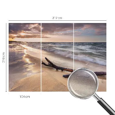 Zelfklevende behangsticker met motief van een westelijk strand