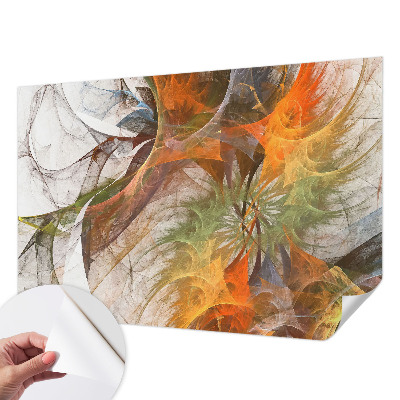 Foto behang voor de kinderkamer met een abstracte caleidoscoopprint