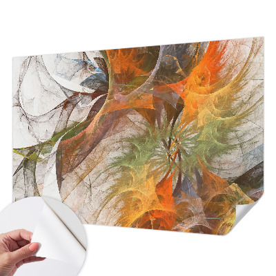 Foto behang voor de kinderkamer met een abstracte caleidoscoopprint