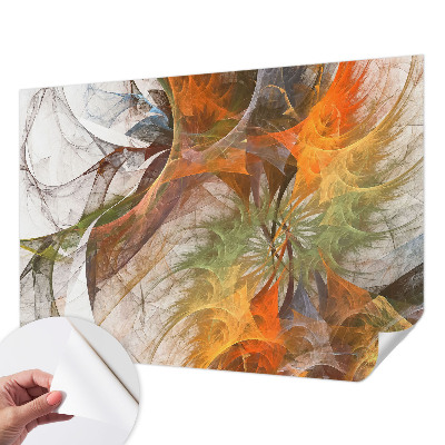 Foto behang voor de kinderkamer met een abstracte caleidoscoopprint
