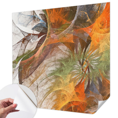 Foto behang voor de kinderkamer met een abstracte caleidoscoopprint