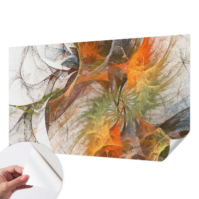 Foto behang voor de kinderkamer met een abstracte caleidoscoopprint
