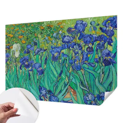 Fotobehang voor de kinderkamer met een patroon van tuinbloemen