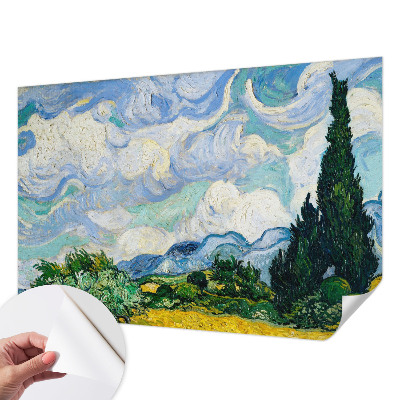 Fotobehang voor kinderkamer met een expressief wolkenmotief
