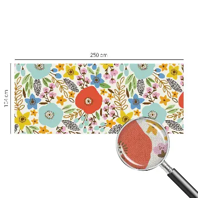 Zelfklevende behangsticker met bloemenpatroon