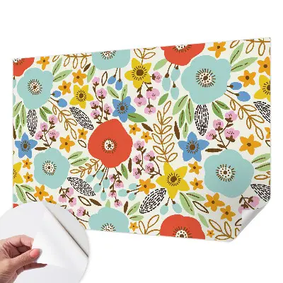 Zelfklevende behangsticker met bloemenpatroon