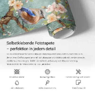 Zelfklevende behangsticker met bloemenpatroon
