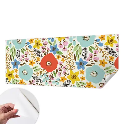 Zelfklevende behangsticker met bloemenpatroon