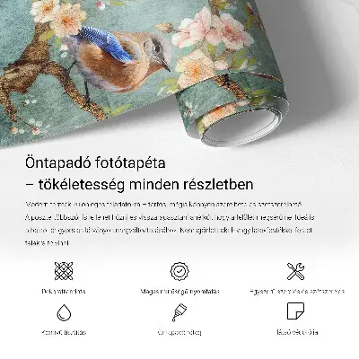 Zelfklevende behangsticker met bloemenpatroon