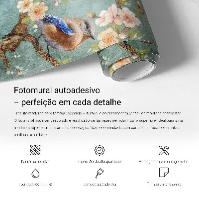 Zelfklevende behangsticker met bloemenpatroon