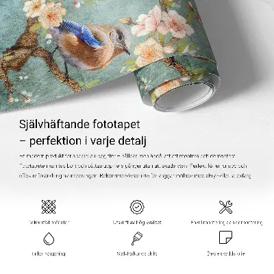 Zelfklevende behangsticker met bloemenpatroon