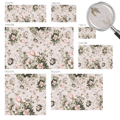 Foto behang voor de kinderkamer met een bloemenpatroon