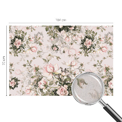 Foto behang voor de kinderkamer met een bloemenpatroon