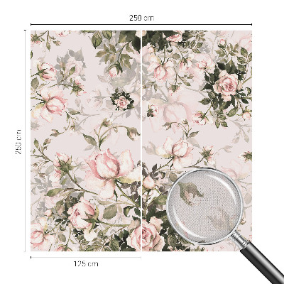 Foto behang voor de kinderkamer met een bloemenpatroon