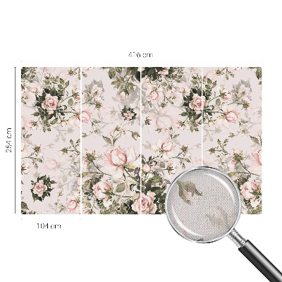 Foto behang voor de kinderkamer Bloemenpatroon