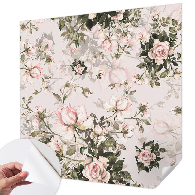 Foto behang voor de kinderkamer met een bloemenpatroon