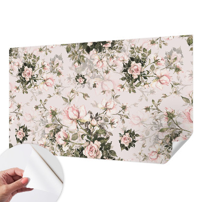 Foto behang voor de kinderkamer met een bloemenpatroon