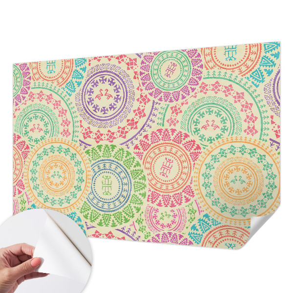Fotobehang voor kinderkamer met kleurrijke mandala's