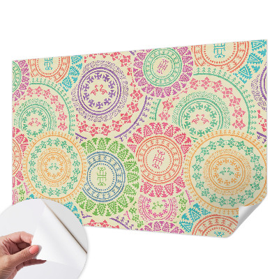 Fotobehang voor kinderkamer met kleurrijke mandala's