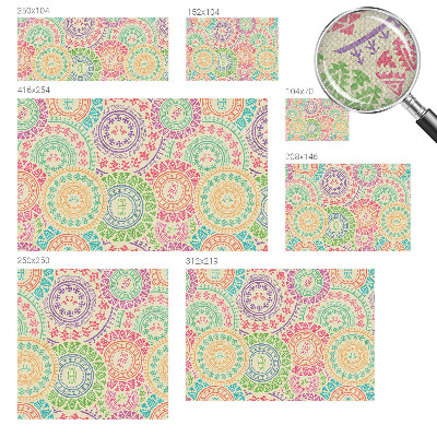 Fotobehang voor kinderkamer met kleurrijke mandala's