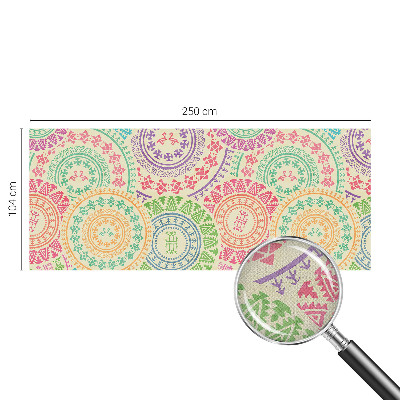 Fotobehang voor kinderkamer met kleurrijke mandala's